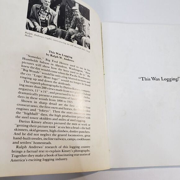 1984 This Was Logging Illustrated PB Book Ralph Andrews Historical Photographs - Picture 5 of 10